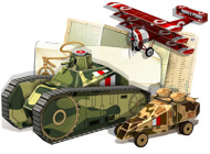 Скрин из игры Война в коробке. Бумажные танки